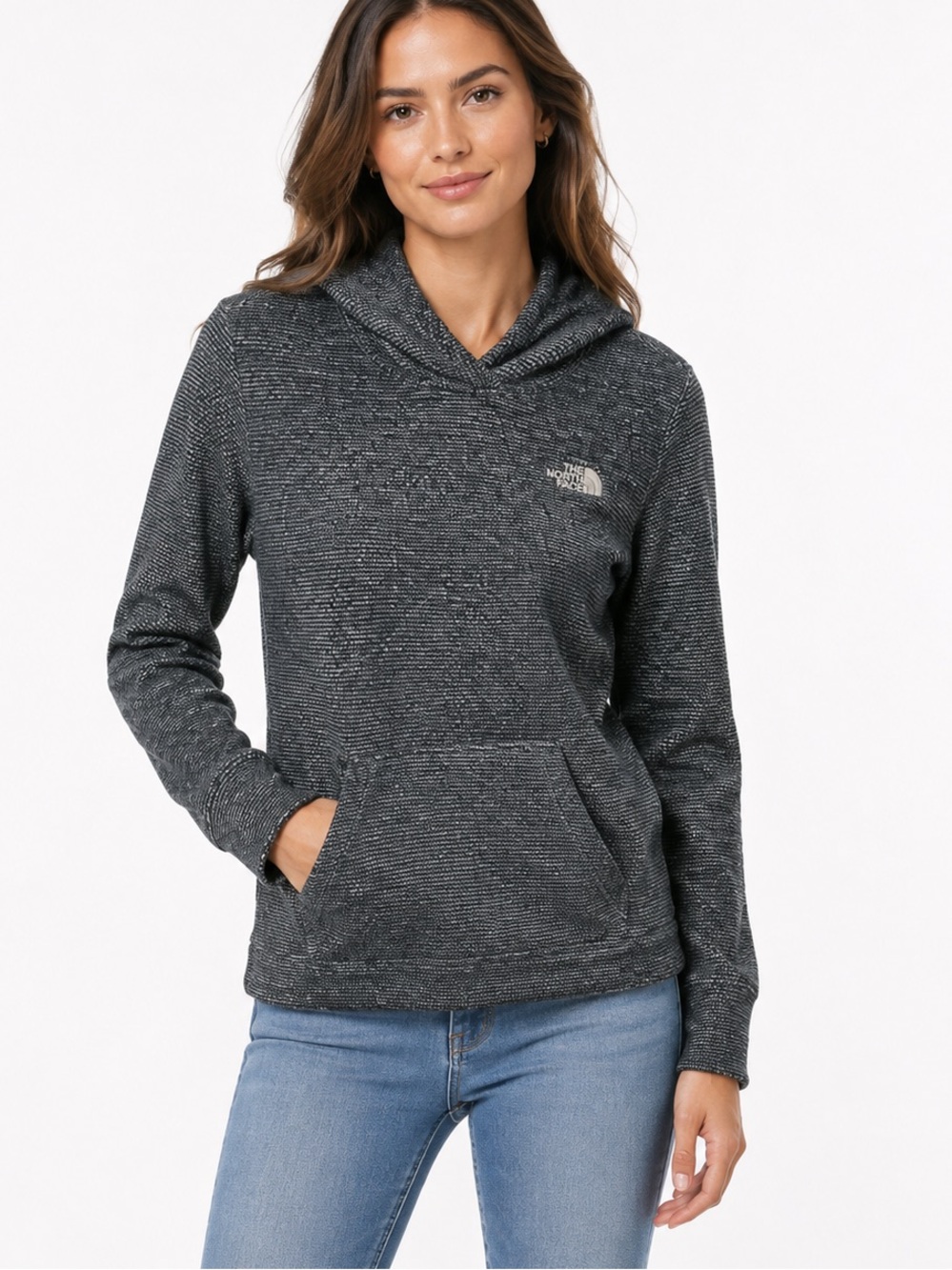 THE NORTH FACE thick heavy duty gray hoodie size Small